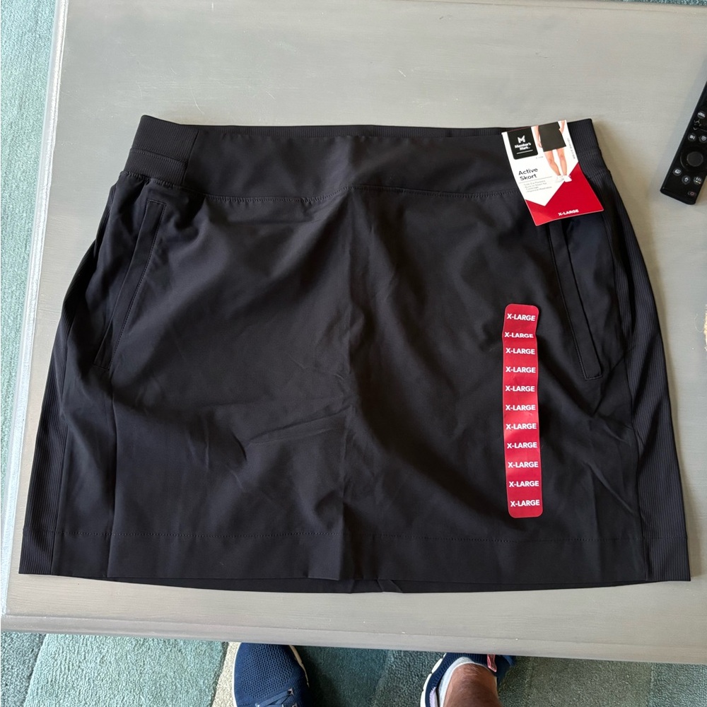 Members Mark Black Skort XL NWT